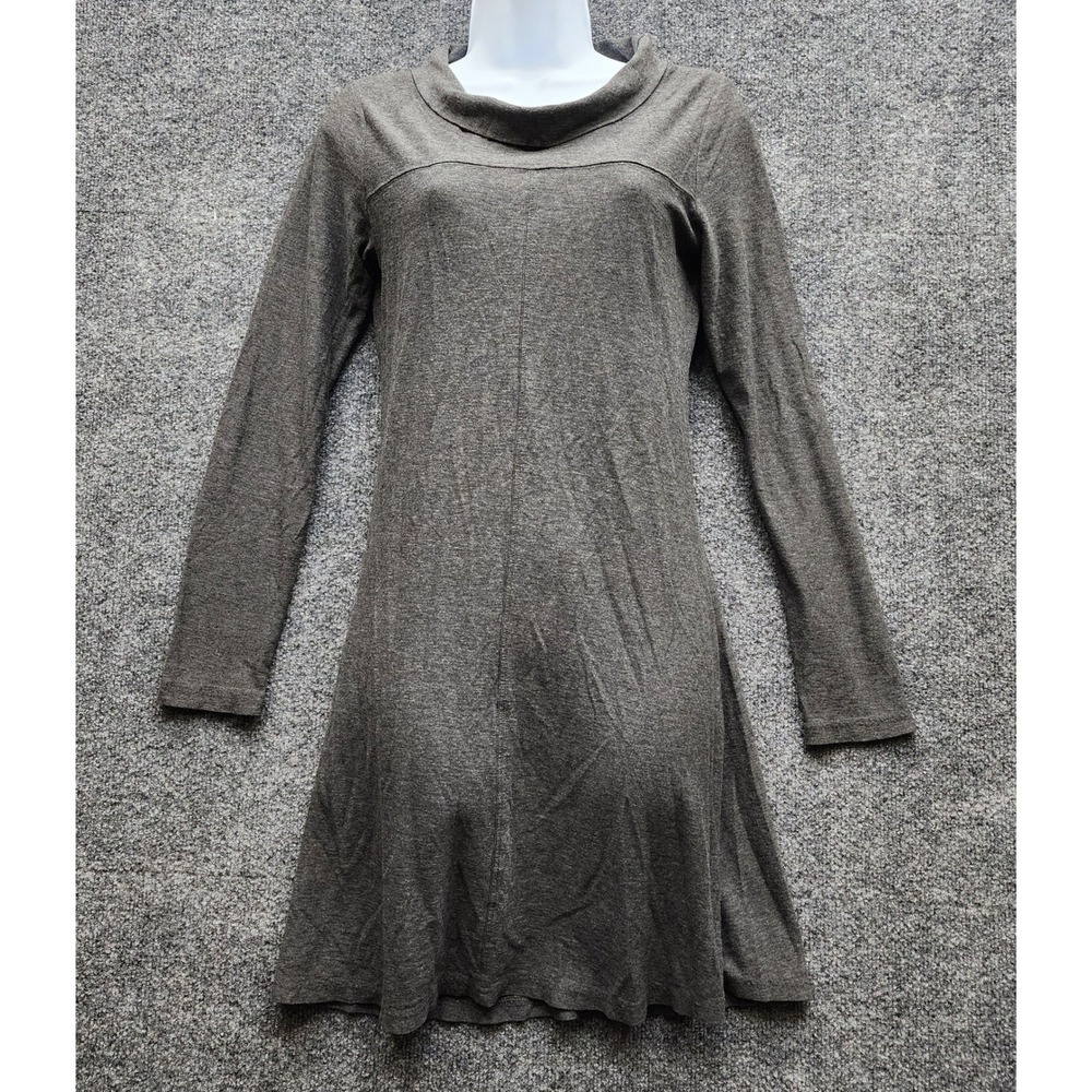 Horny Toad Women Cowl Neck Long Sleeve Knit Swing Dress Small Sustainable S
